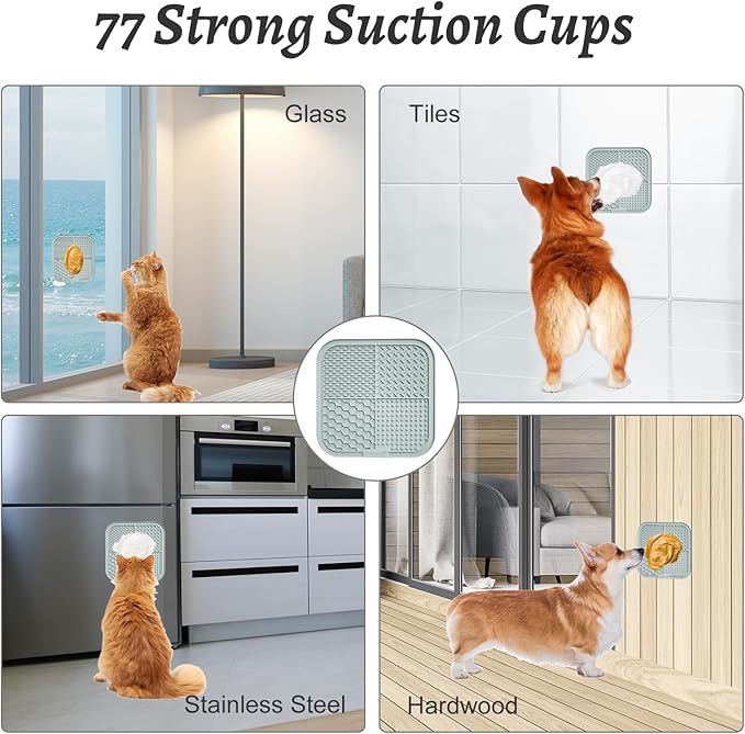 MateeyLife 2PCS Large Lick Mat for Dogs and Cats, Licking Mats for Dog Anxiety - Image 5