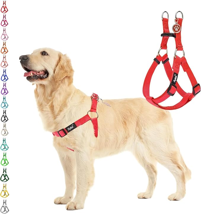 PUPTECK No Pull Dog Harness Soft Adjustable Basic Nylon Step in Puppy Vest by PUPTECK