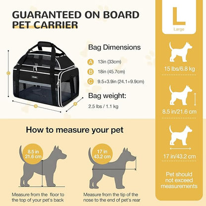 Lekereise Top-Expandable Pet Carrier 18x13x9.5 Inch Southwest Frontier Airline - Image 3