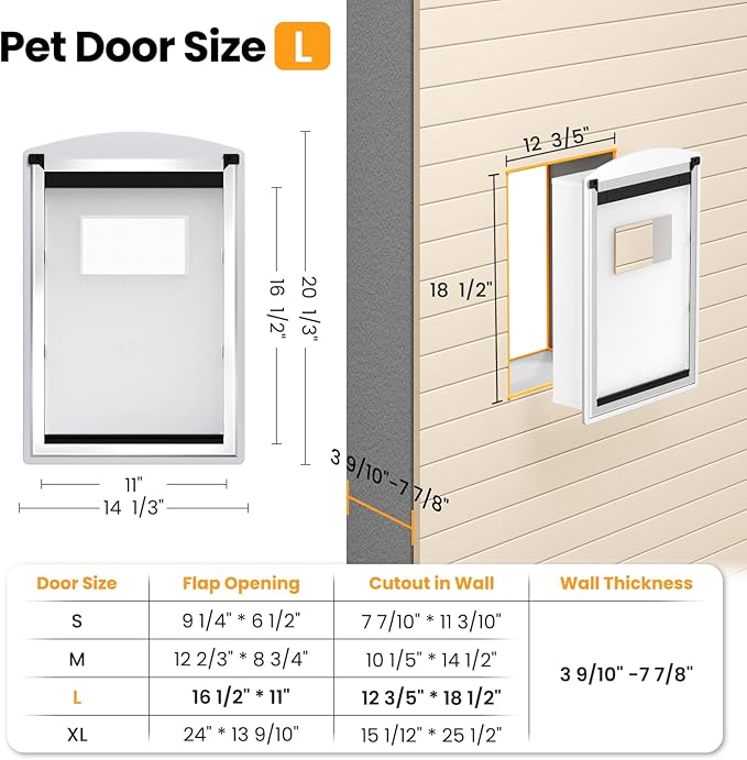 Dog Door for Wall, Steel Dog Door - Image 6