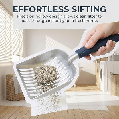 Cat Litter Scoop, Kitty Metal Scooper, Aluminum Alloy Sifter, Kitten Pooper - Image 3