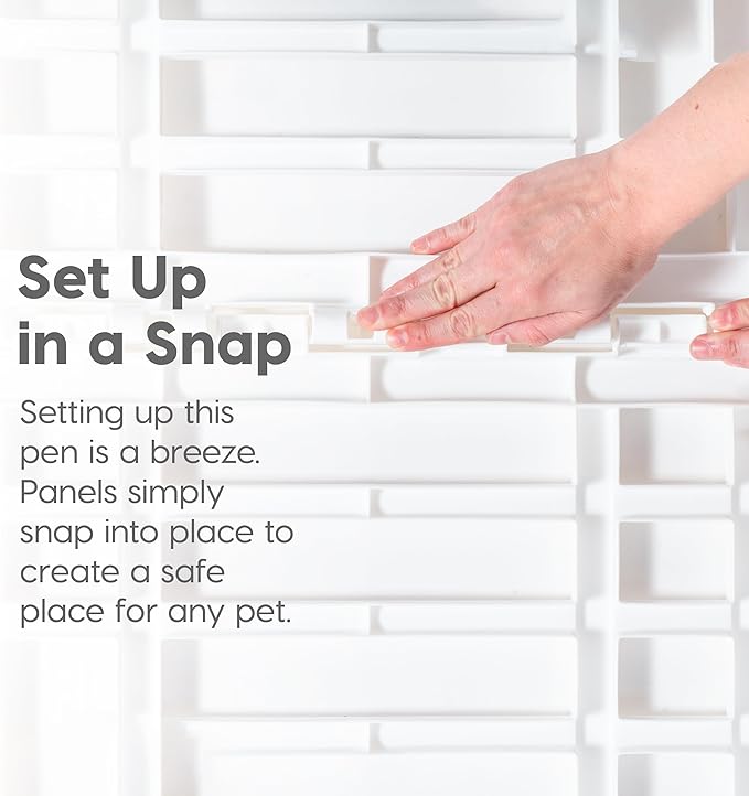 IRIS USA Dog Playpen with Door, 34” 8 Panel Pet Exercise Pen – Indoor Outdoor - Image 6
