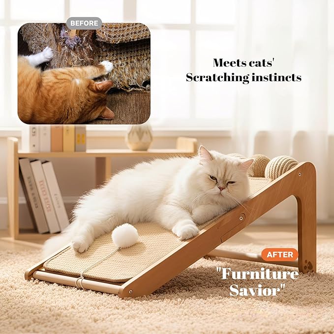 CHEERHOME PETS Sisal Cat Scratcher Ramp - Image 2