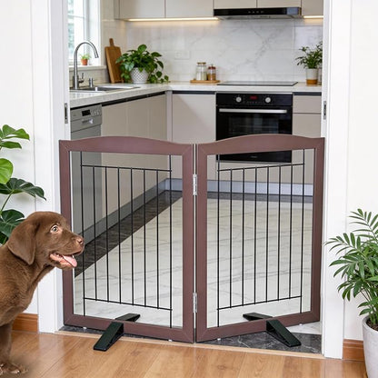 ZJSF Freestanding Dog Fence Indoor, Foldable Dog Gate - Image 2