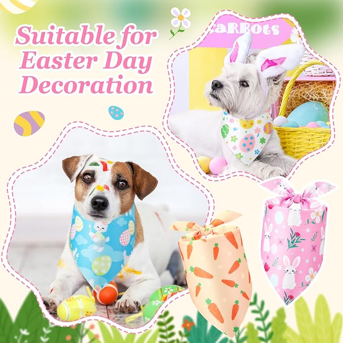 50 Pcs Valentines Day Dog Bandanas Bulk St Patricks Day Easter Bandanas - Image 5