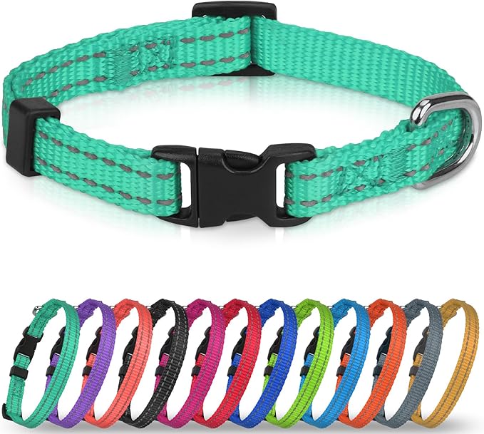 Joytale Puppy Collar, Feather-Light Double-Sided Reflective Nylon Collar by Joytale