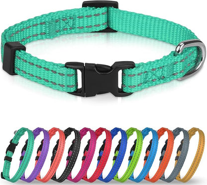 Joytale Puppy Collar, Feather-Light Double-Sided Reflective Nylon Collar by Joytale