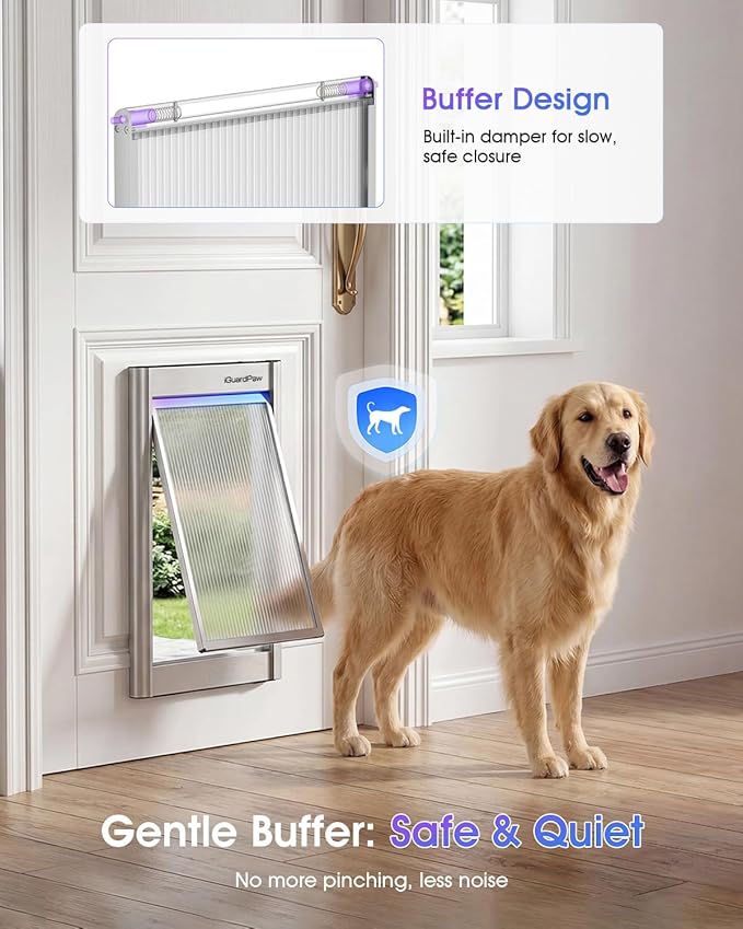 Automatic Dog Door, Aluminum Electronic Pet Door - Image 3