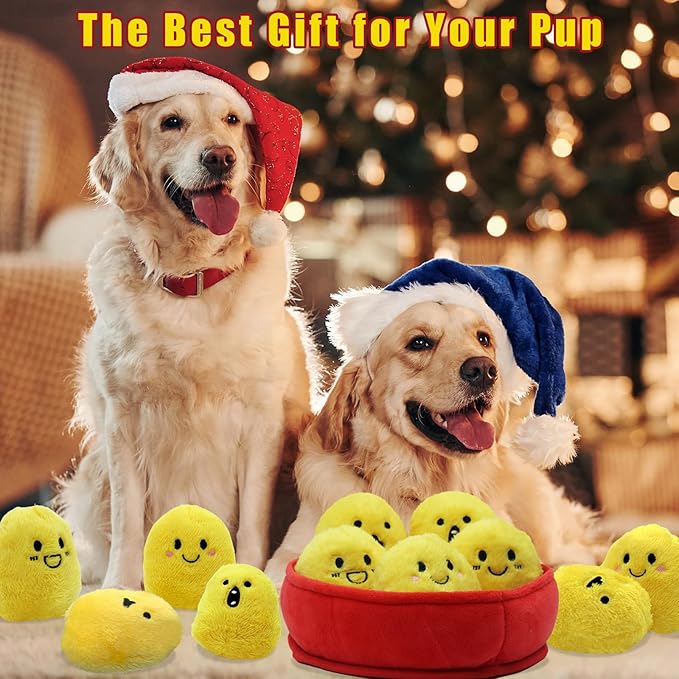 YZHDUXIU Dog Squeak Toys, 6 Pack Chicken Nugget Dogs Push Toys Interactive - Image 8