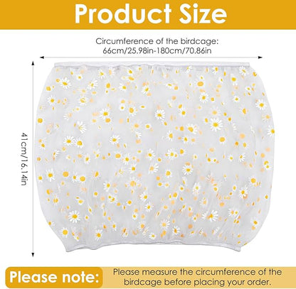 Universal Bird Cage Seed Catcher, Nylon Mesh Stretchy Skirt Bird Cage Net - Image 2