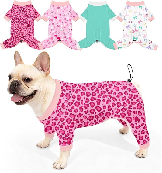 Bienbee Dog Pajamas, 4 Pack Dog Recovery Suit Shedding Suit Cute Soft Puppy by Bienbee