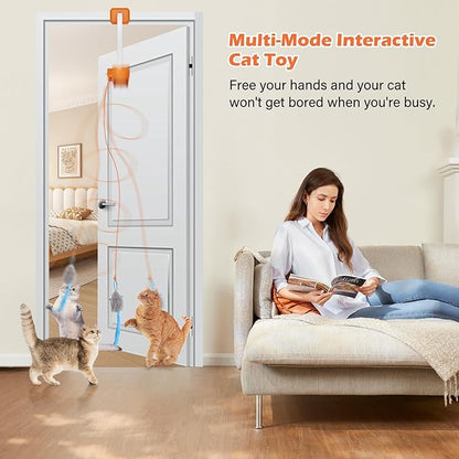 Rechargeable Electric Cat Teaser – Interactive Door Clip Teaser - Image 7