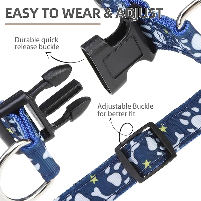 PUPTECK No Pull Dog Harness Soft Adjustable Basic Nylon Step in Puppy Vest - Image 3