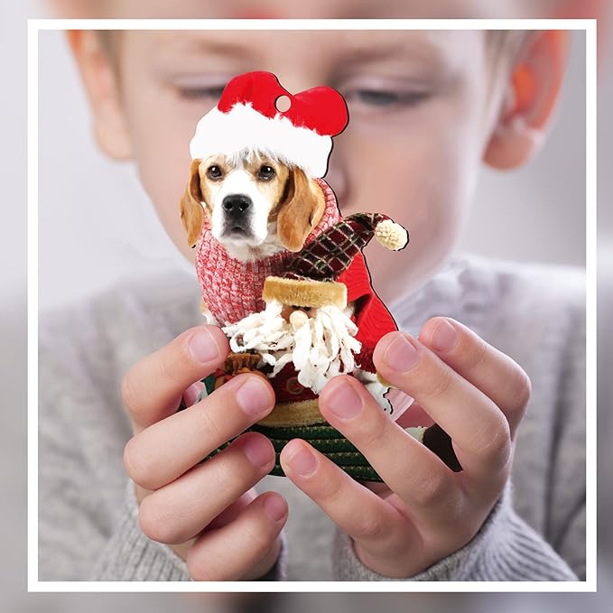 Kathfly 36 Pcs Dog Ornaments for Christmas Tree Wooden Dog Christmas Ornaments - Image 4