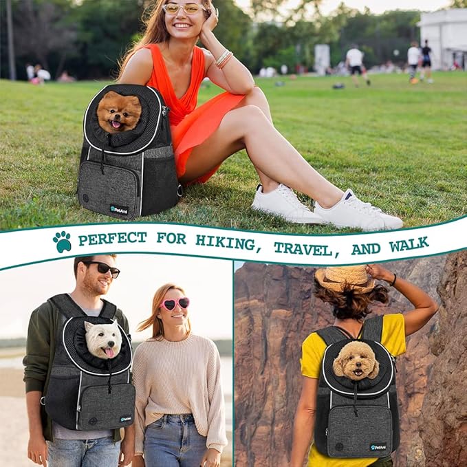 PetAmi Adjustable Dog & Cat Chest Carrier Backpack, Ventilated - Image 6