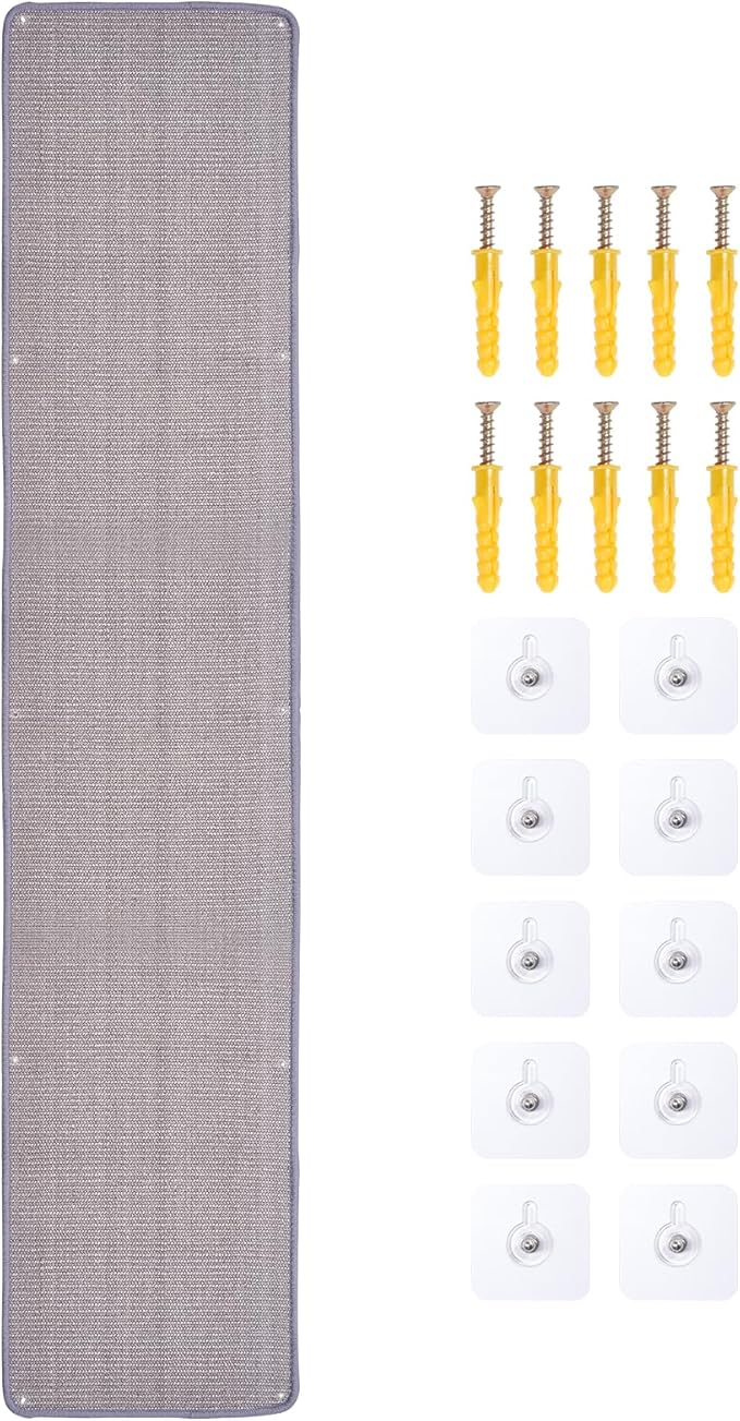 Natural Sisal Cat Scratcher Mat, Wall Scratcher Carpet, Cat Climbing Wall by Uranshin