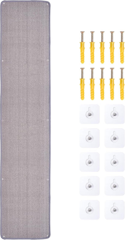 Natural Sisal Cat Scratcher Mat, Wall Scratcher Carpet, Cat Climbing Wall by Uranshin