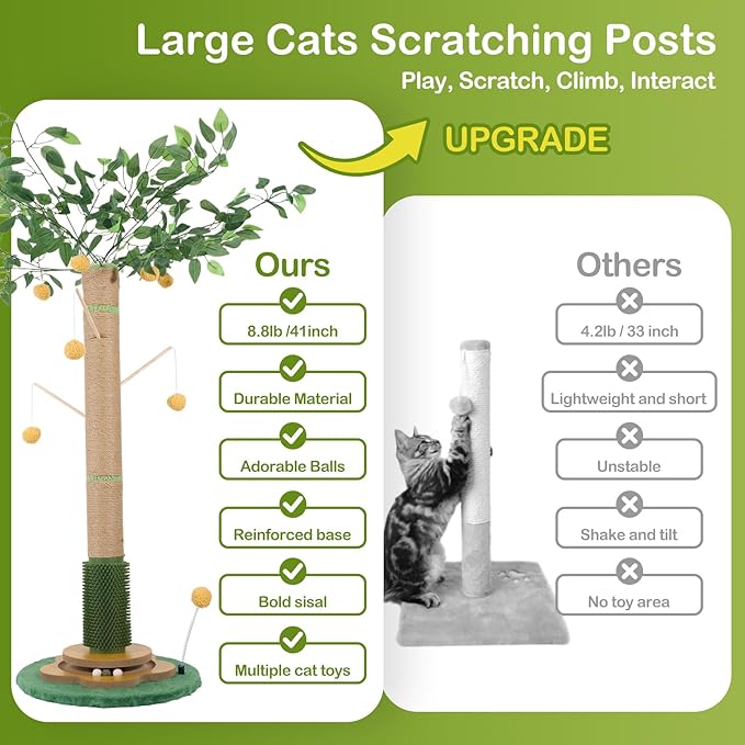 Tall Cat Scratching Post 51 Inch, Cat Scratching Post - Image 6