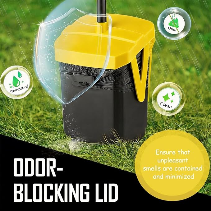 FUSBUNTY Pooper Scooper Swivel Bin & Rake - Image 4