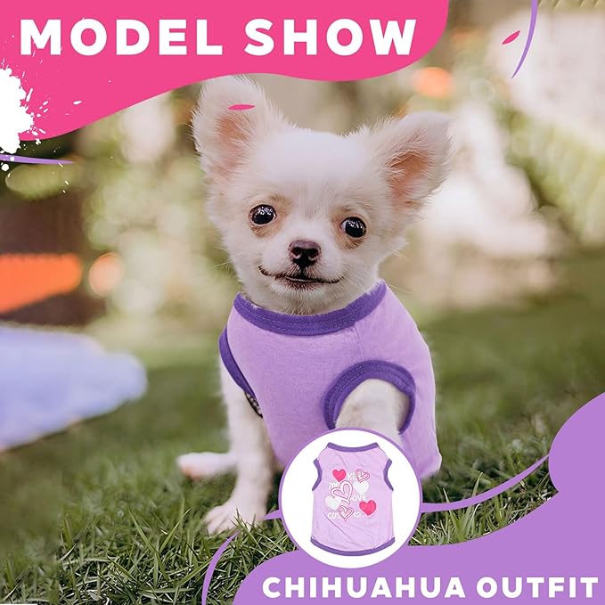 4 Pieces Puppy Clothes for Small Dogs Girl Girl Dog Clothes Cute Soft Dog - Image 3