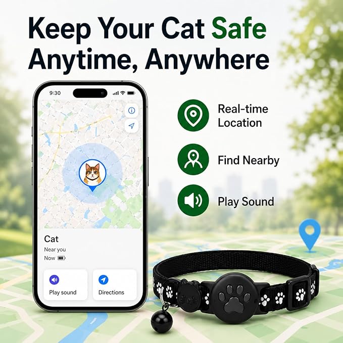 Pet Tracker, GPS Collar for Cats, Smart tag, Waterproof Compatible - Image 8