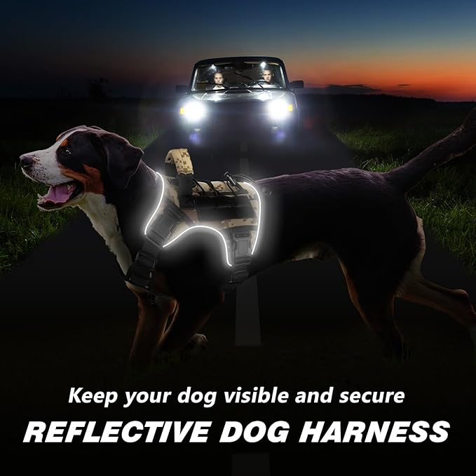 WINGOIN Tactical Dog Harness for Medium Dogs, Heavy Duty No Pull Dog Harness - Image 4