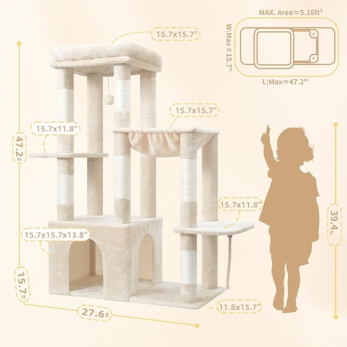 Heybly Heavy Duty Cat Tree, Tower - Image 7