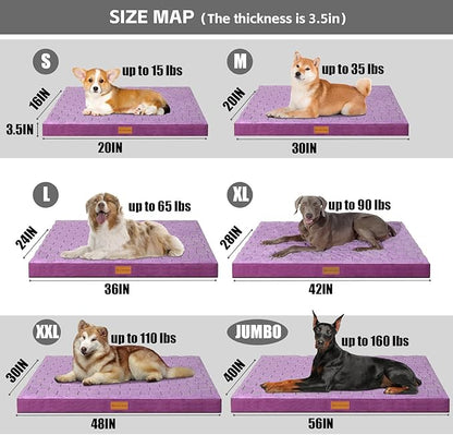 Patas Lague Orthopedic XL Dog Bed Large Sized Dog 42''X28'', Waterproof Soft - Image 5