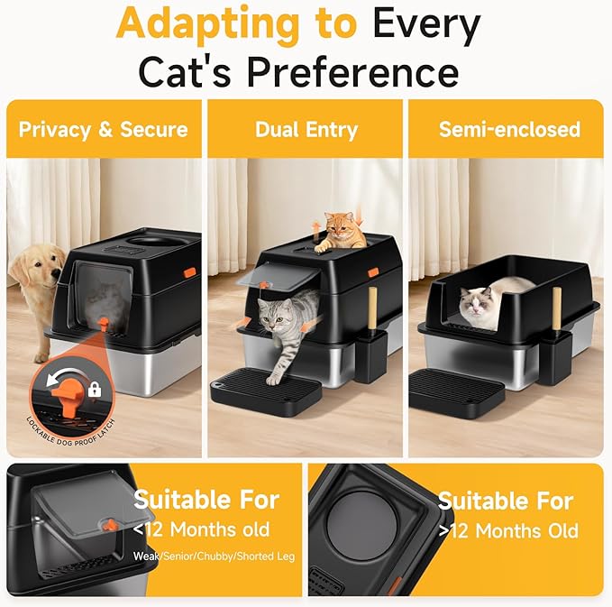 Extra Large Stainless Steel Litter Box - Image 6
