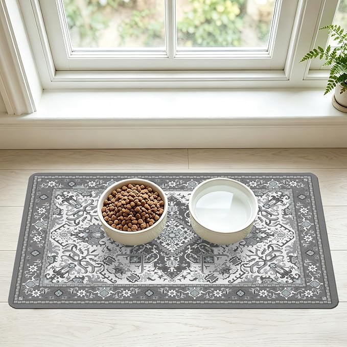 Pet Feeding Mat for Floors Waterproof Dog Mat for Food and Water Absorbent by Unknown