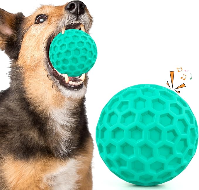 Squeaky Dog Toys for Aggressive Chewers, Indestructible Dog Balls for by Unknown