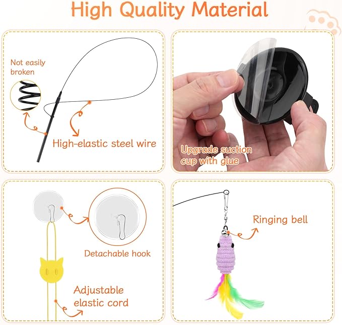 Atosun Interactive Cat Toys, Reusable Suction Cup Toys - Image 6