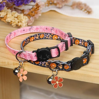 Cat Collar Breakaway, 2 Pack Cotton Kitten Collars - Image 2