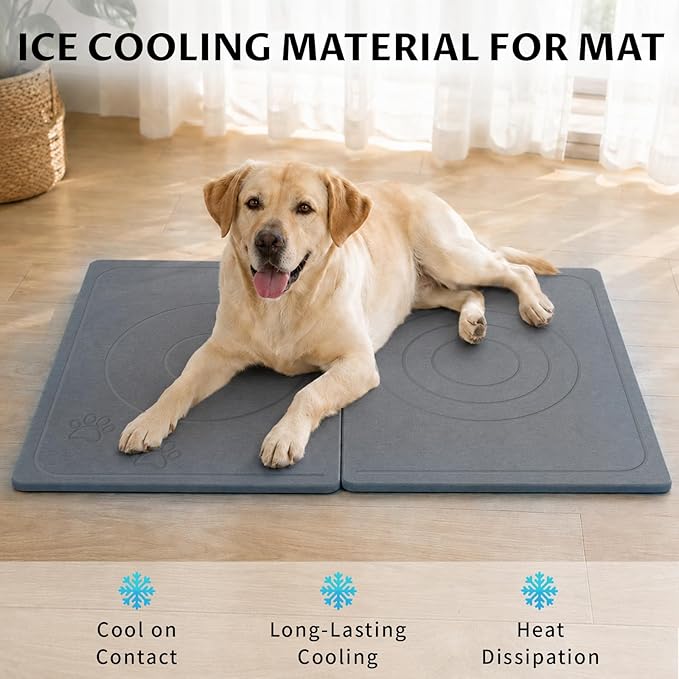 Stone Dog & Cat Food Mat, Bite-Proof Non-Slip Large Diatomaceous Pet Feeding Mat - Image 3
