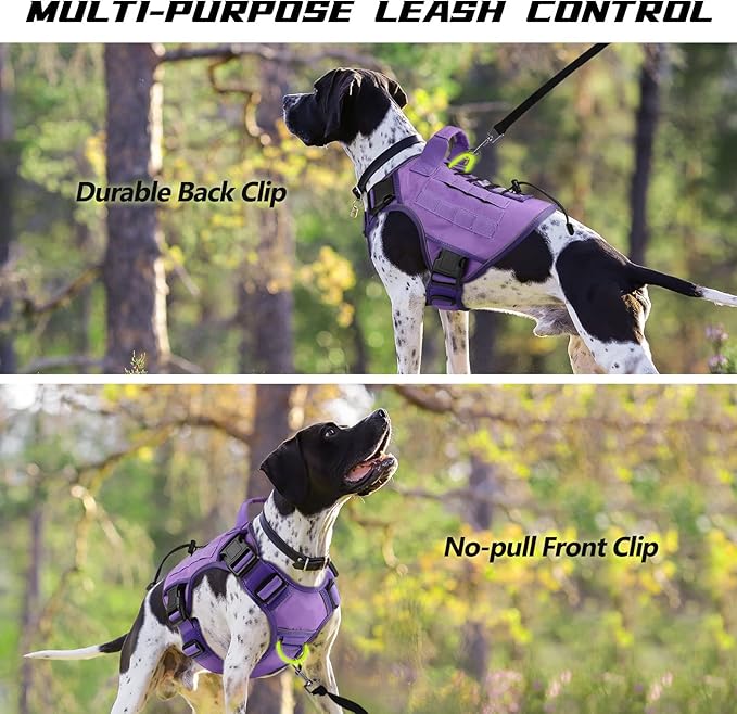 WINGOIN Purple Tactical Dog Harness - Image 5