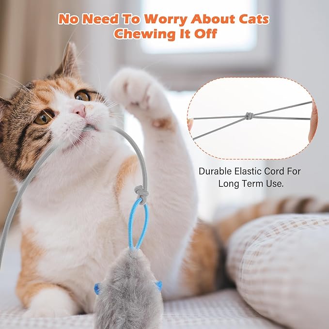 Interactive Cat Toy, Flapping Bird & Rotating Feather Teaser - Image 9