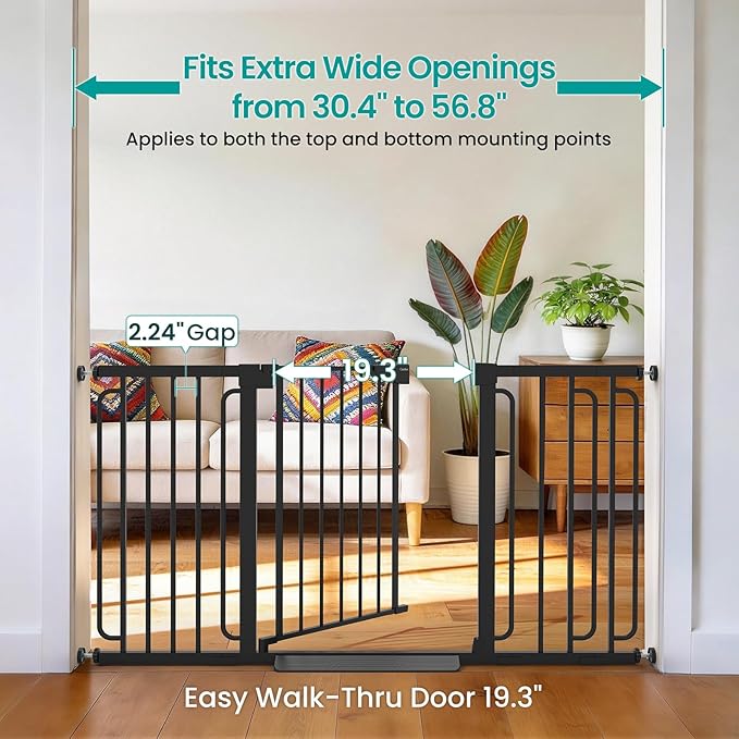 Cumbor 30.4-56.8" Extra Wide Baby Gate - Image 2