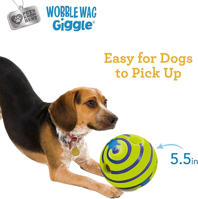 Wobble Wag Giggle Ball, Interactive Dog Toy, Fun Giggle Sounds When Rolled or - Image 6