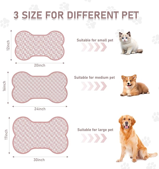 Pet Mats for Food and Water, Non Slip Indoor Quick Dry Cat Bowl Feeding Mats - Image 5