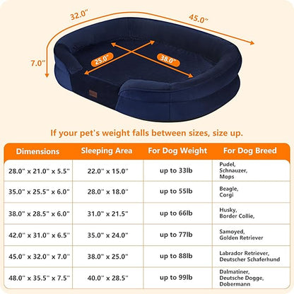 Dwanton Orthopedic Dog Bed for Extra Large Dogs - Image 4