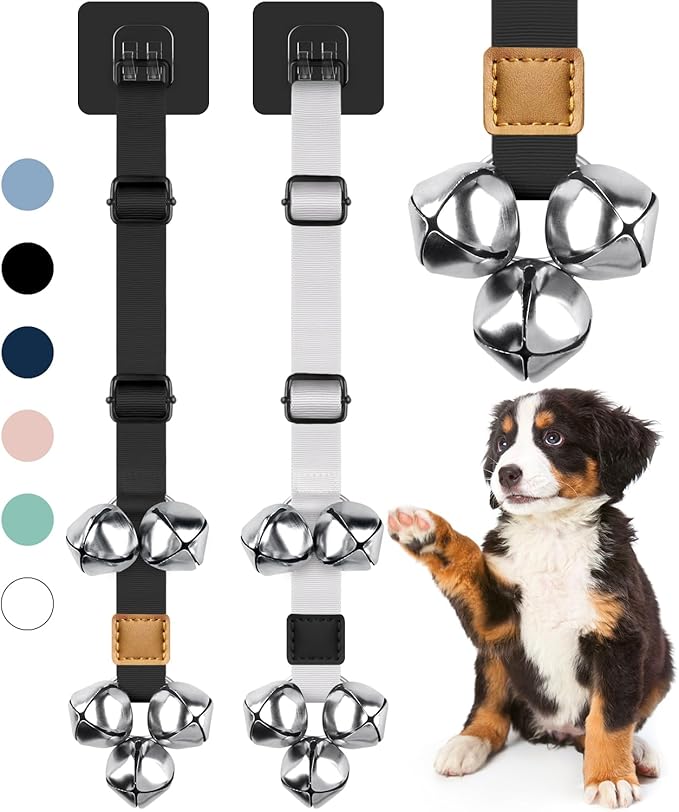 COOYOO 2 Pack Dog Doorbells, Adjustable Potty Training Dog Bells, Upgraded by COOYOO