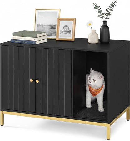 Feandrea Cat Litter Box Enclosure, Hidden Litter Box Furniture by FeandreabySONGMICSHOME