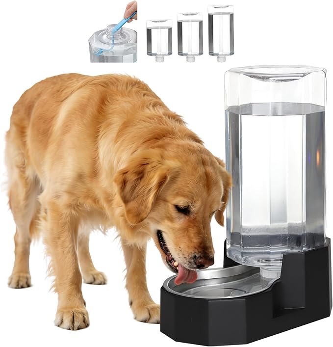 Sfozstra Black 9L Gravity Dog Water Dispenser by Sfozstra