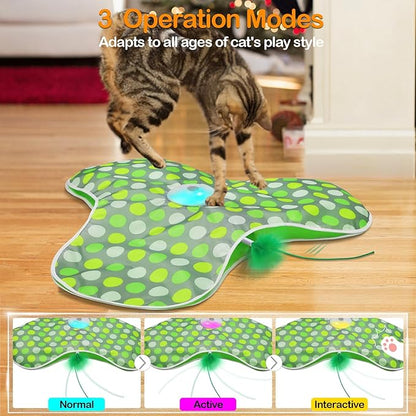 umosis Interactive Cat Toys Rechargeable, Moving Concealed Feathers, Real Mouse - Image 5
