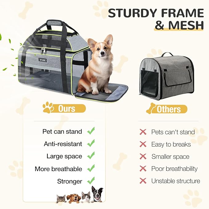 Lekereise Top-Expandable Pet Carrier 18x11x11Inch Delta American United Airline - Image 9