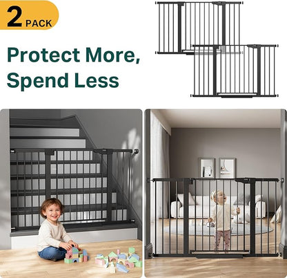 Cumbor 2 Pack 29.7-51.5" Extra Wide Baby Gate - Image 2