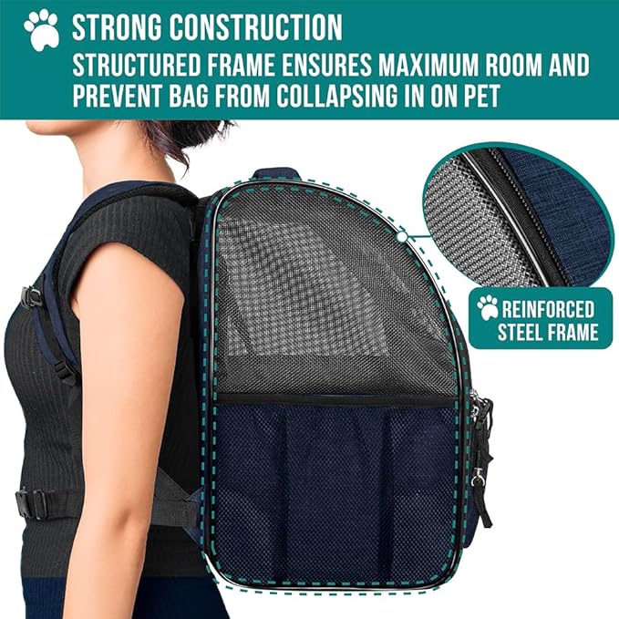 PetAmi Dog Backpack Carrier for Small Medium Dogs Large Cats up to 18 lbs - Image 6