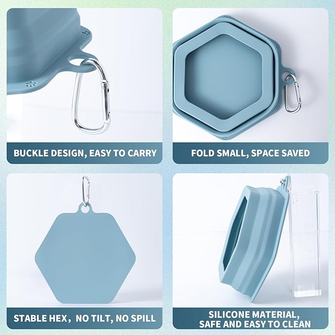 No Splash Dog Travel Bowls for Cars, Spill Proof Collapsible Dogs Water and - Image 6