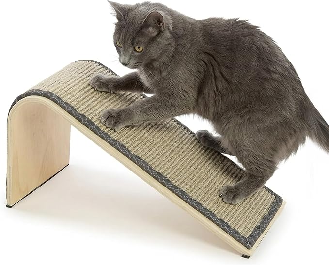 SmartyKat Sisal Angle Ramp Cat Scratcher, Natural Woven Sisal Surface & Stable by SmartyKat