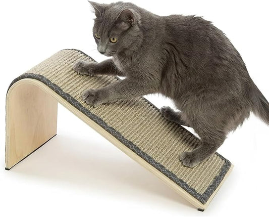 SmartyKat Sisal Angle Ramp Cat Scratcher, Natural Woven Sisal Surface & Stable by SmartyKat